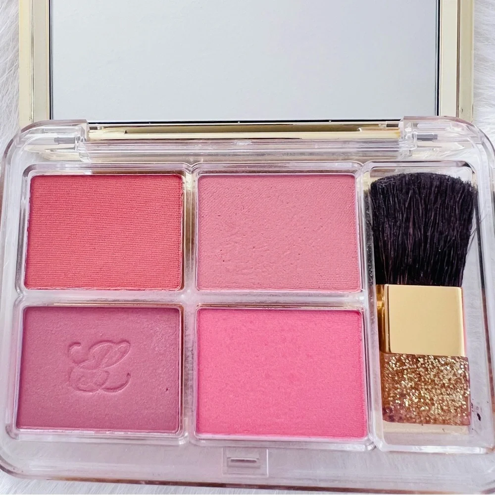 Rare Estee Lauder Deluxe Blush Compact-4 Discontinued Shades NEW